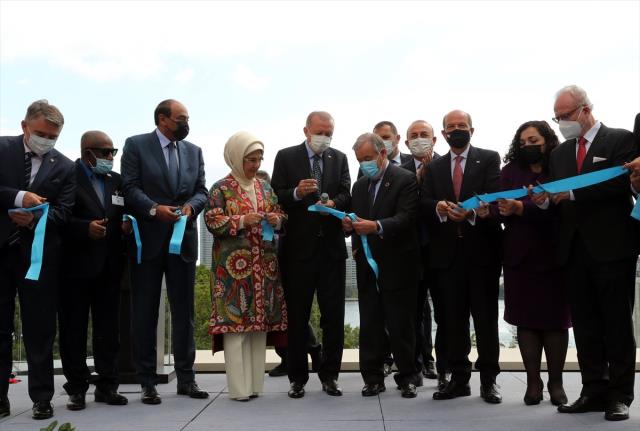 ABD'deki Türkevi açılışında değişik anlar! Ali Erbaş'ın duasına BM sekreteri Guterres de el açtı