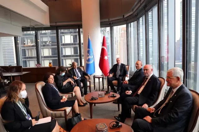 Cumhurbaşkanı Erdoğan, BM Genel Sekreteri Guterres ile bir ortaya geldi