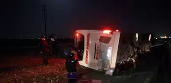 Konya'da yolcu otobüsü devrildi: 14 yaralı