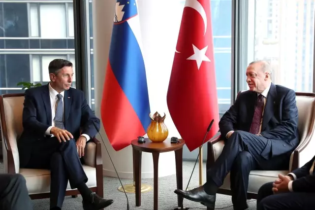 Cumhurbaşkanı Erdoğan, Slovenya Cumhurbaşkanı Pahor ile bir ortaya geldi