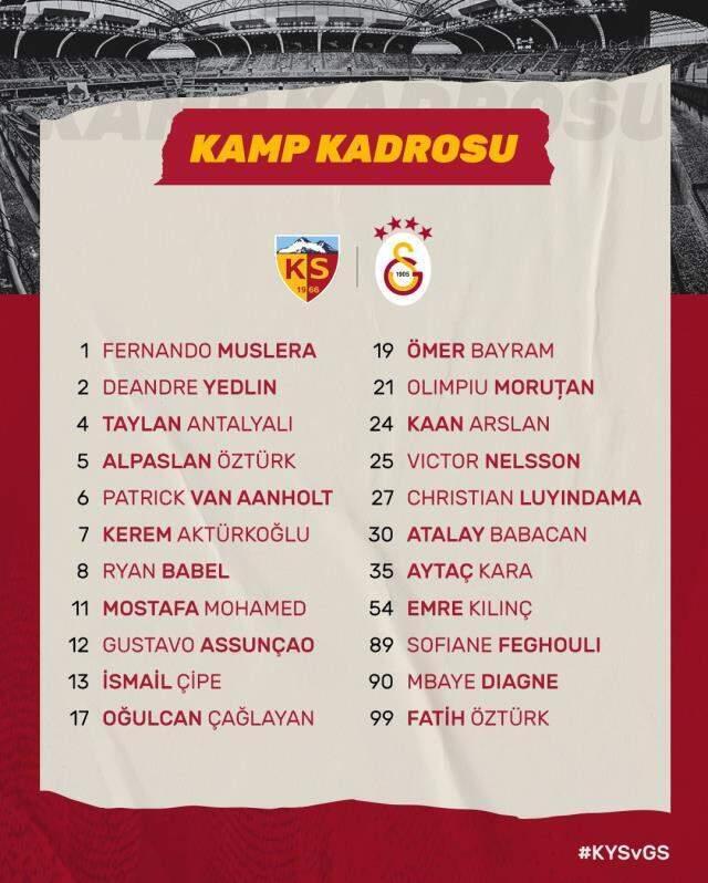 Galatasaray'da sürpriz karar! Fatih Terim, yıldızlarını Kayseri deplasmanına götürmedi