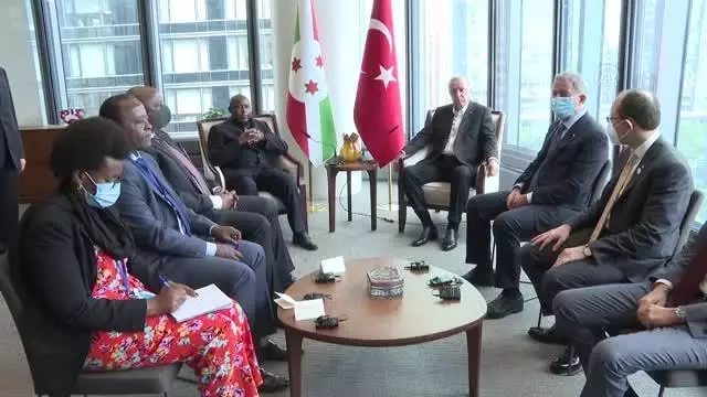 Cumhurbaşkanı Erdoğan, New York'ta Burundi Cumhurbaşkanı Ndayishimiye ile bir araya geldi