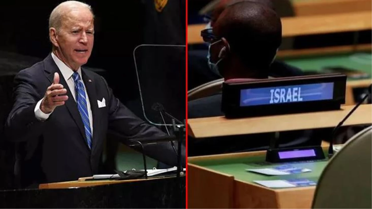 Joe Biden'ın BM Genel Heyeti'ndeki konuşması sırasında İsrail heyetine ayrılan koltukların boş kalması dikkat çekti