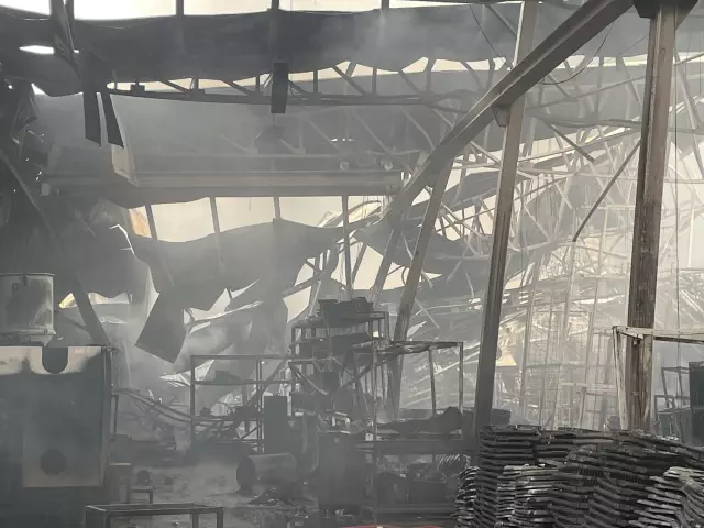 Şile'de fabrika yangını