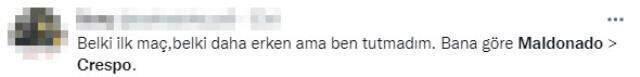 Crespo, Fenerbahçe taraftarına Maldonado'yu hatırlattı! Birinci maçında reaksiyon çekti