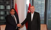 Cumhurbaşkanı Erdoğan, New York'ta Libya Başkanlık Konseyi Başkanı el-Menfi ile bir araya geldi