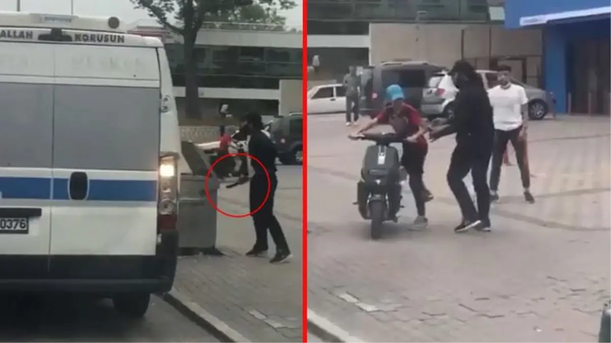 Elindeki palayla yolcu minibüsüne saldırdı! O anlar kamerada