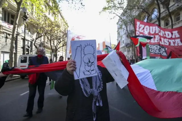 BUENOS AIRES - Arjantin'de Filistinli tutuklularla dayanışma, İsrail'i protesto gösterisi düzenlendi