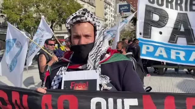 BUENOS AIRES - Arjantin'de Filistinli tutuklularla dayanışma, İsrail'i protesto gösterisi düzenlendi