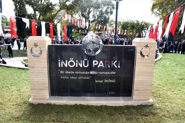 İsmet İnönü'nün doğum gününde adı verilen park ve büst açıldı