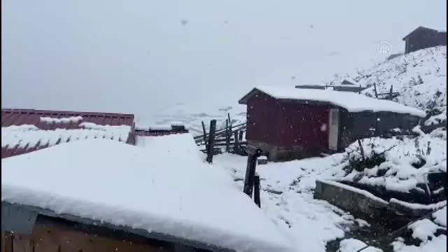 Karadeniz'de 4 ilin yüksek kesimlerinde kar etkili oluyor