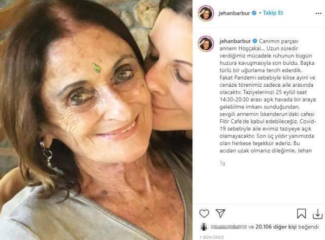 Müzisyen Jehan Barbur'un annesi hayatını kaybetti Müzisyen Jehan Barbur'un annesi hayatını kaybetti