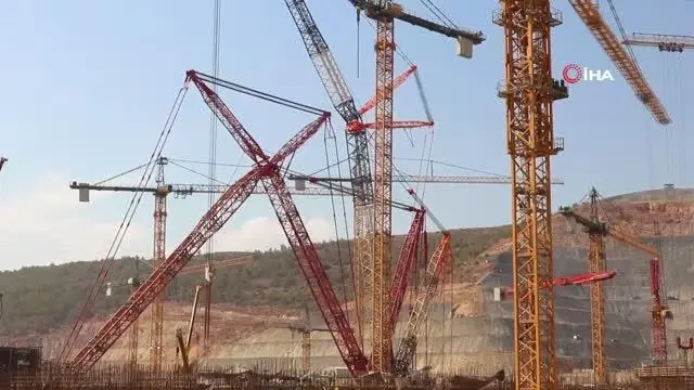Akkuyu NGS'de dünyanın en güçlü inşaat vinçlerinden biri daha devreye alındı