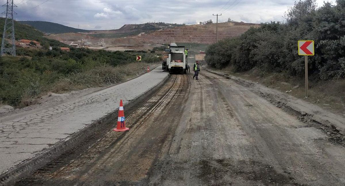 Çerkeşli-Tavşancıl yolu yenileniyor