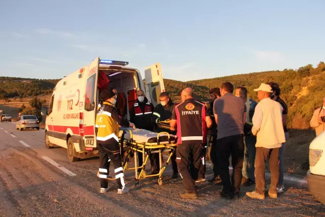 Şarampole devrilen otomobildeki 1 kişi öldü, 1 kişi yaralandı