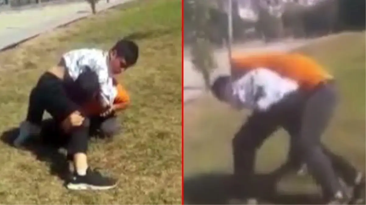 Tekme tokat kavga eden arkadaşlarını