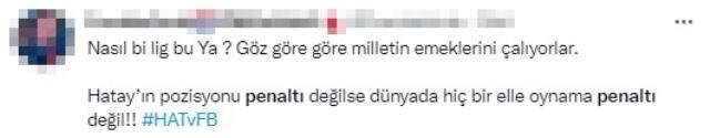Hatayspor-Fenerbahçe maçına damga vuran tartışmalı penaltı pozisyonu! Müsabakanın hakemine reaksiyon yağıyor