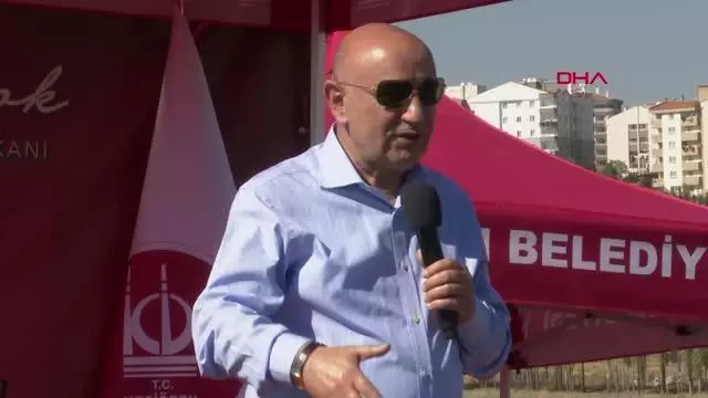 Keçiören'de ata tohumunun mahsulleri hasat edildi