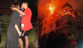 Öfkeli koca binayı ateşe verdi! Korku dolu anlar yaşayan çocukları, gözyaşları içinde evlerinin yanışını izledi