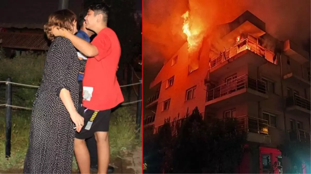 Öfkeli koca binayı ateşe verdi! Korku dolu anlar yaşayan çocukları, gözyaşları içinde evlerinin yanışını izledi
