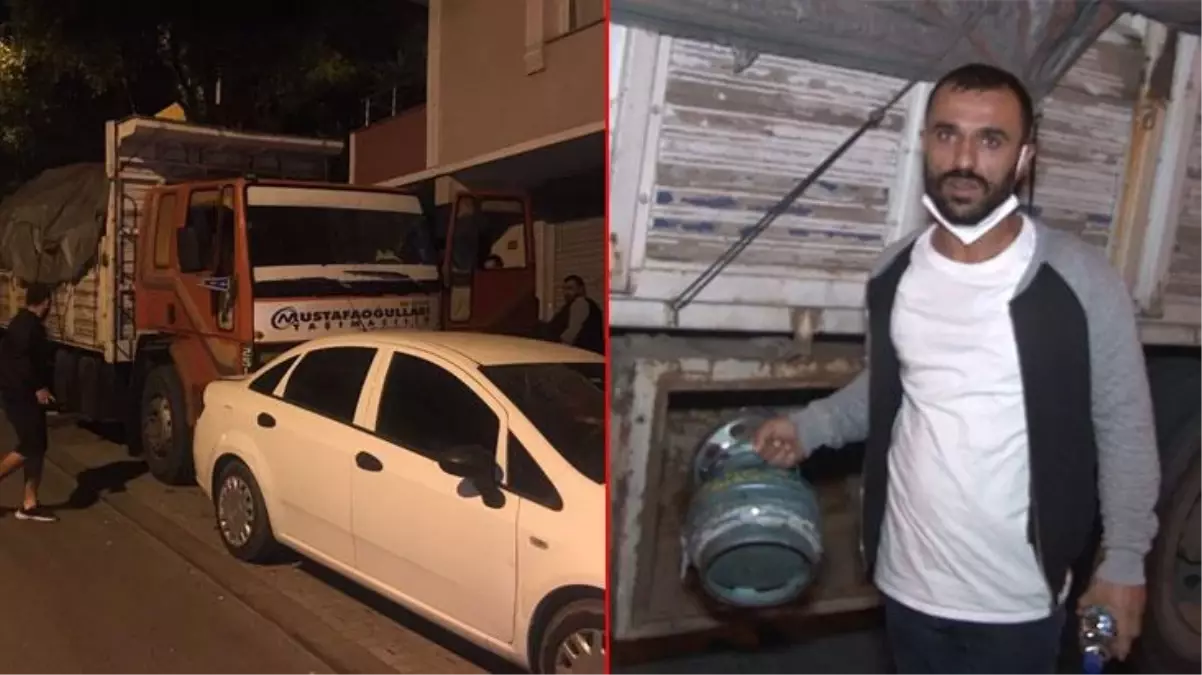 Freni boşalan kamyon 8 araca çarparak durabildi! Sürücüye piknik tüpüyle saldırdılar