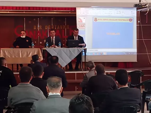 Karapınar'da öğrenci servis şoförleri ile toplantı yapıldı
