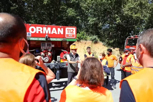 Son dakika... Yangın söndürme gönüllülerinden nefes kesen tatbikat