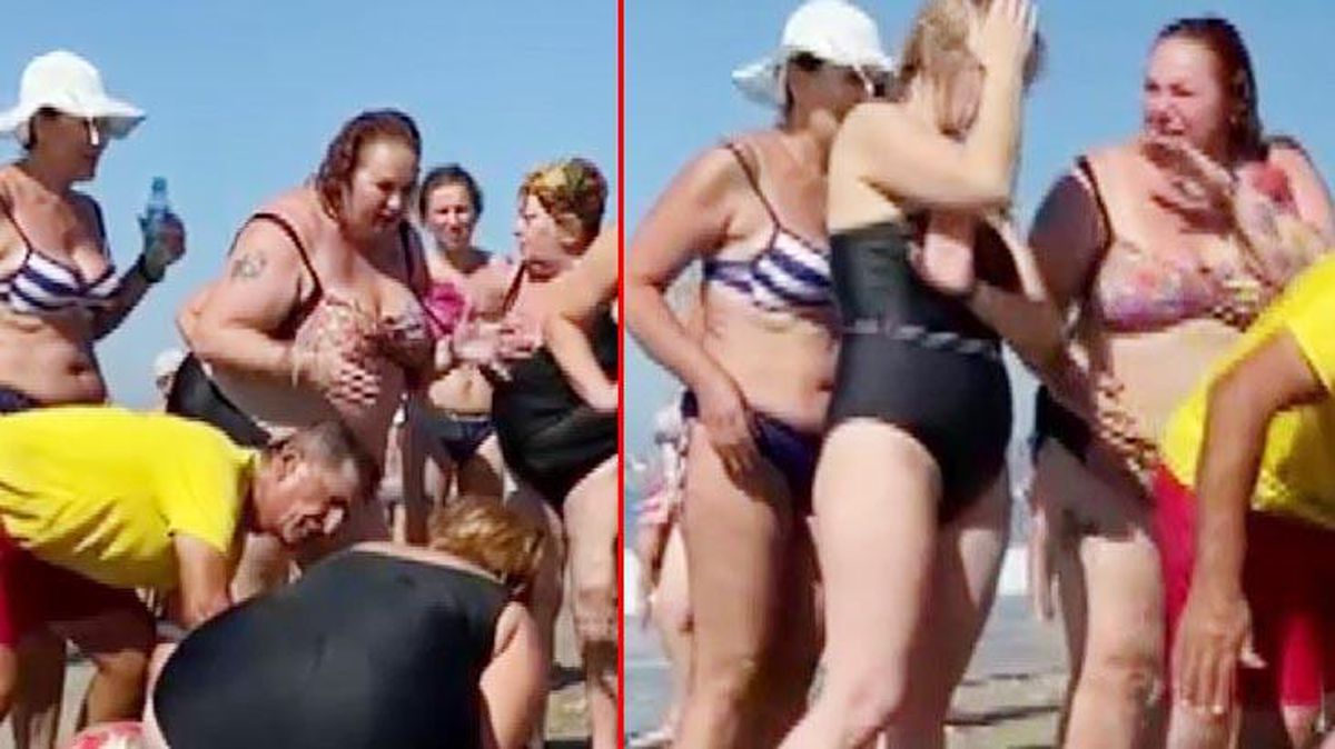 Boğulma tehlikesi geçiren Rus turistin yakını, yaşam belirtisi gördüğü an gözyaşlarını tutamadı