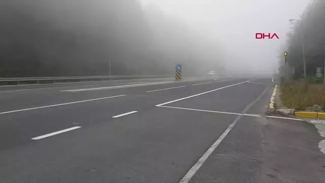 Bolu Dağı'nda sis, ulaşımı etkiledi