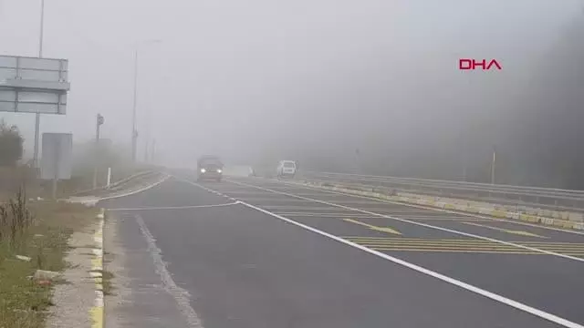Bolu Dağı'nda sis, ulaşımı etkiledi