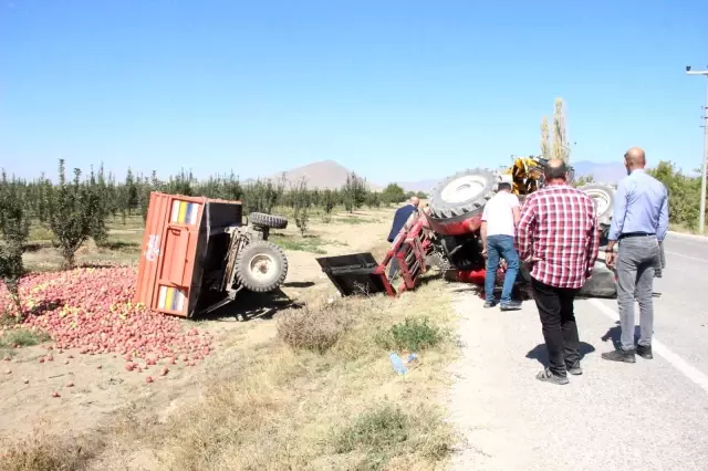 Son dakika haber | Devrilen traktörün sürücüsü kazadan burnu bile kanamadan kurtuldu