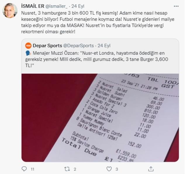 1 biftek 7.500 TL! Nusret'in yeni restoranındaki fiyatlar tepki çekmeye devam ediyor