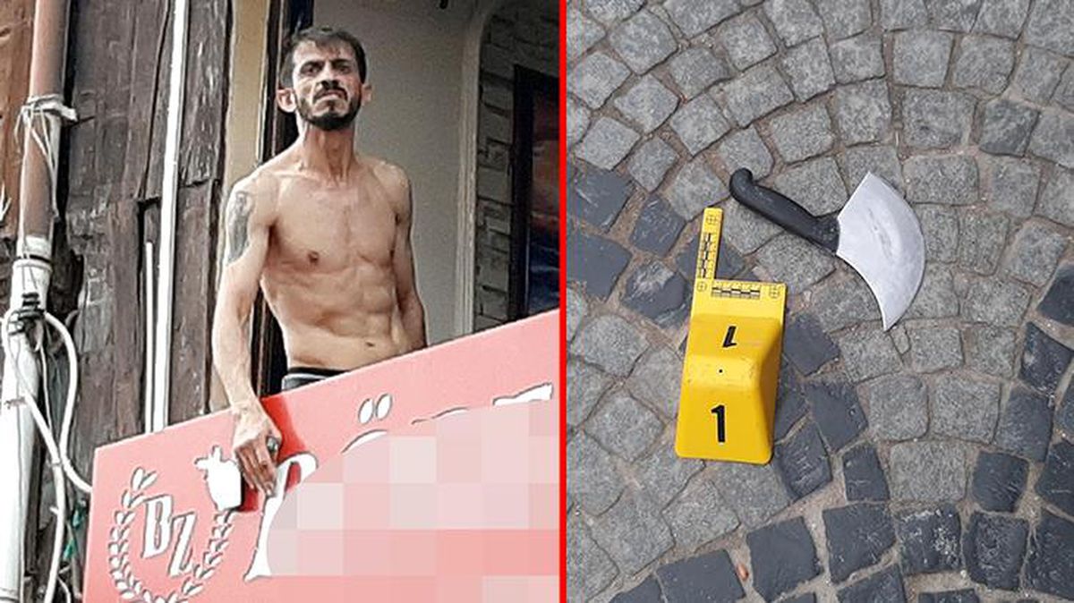Ağabeyini satırla yaralayıp, polise ihbar edenleri de 'Hepinizi vuracağım' diye tehdit etti