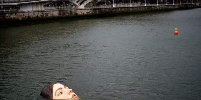 Nehrin içinde bir görünüp bir kaybolan genç kız yüzü görenleri korkutuyor