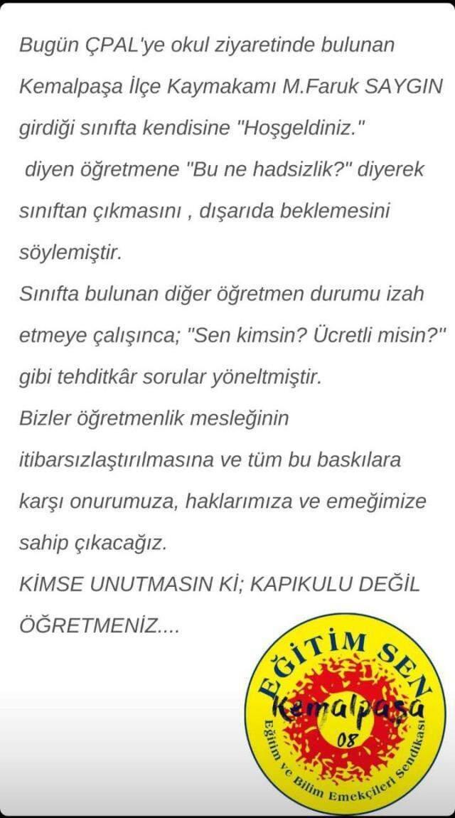 Artvin'de bir liseyi ziyaret eden kaymakamın 'Hoş geldiniz' diyerek elini uzatan öğretmeni sınıftan kovduğu iddia edildi Artvin'de bir liseyi ziyaret eden kaymakamın 'Hoş geldiniz' diyerek elini uzatan öğretmeni sınıftan kovduğu iddia edildi