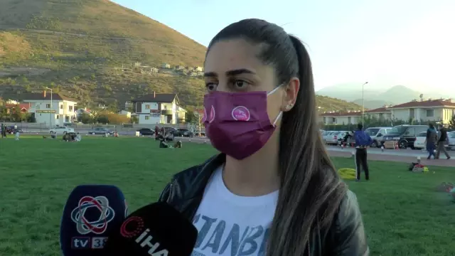 Kadına şiddete 'havadan' farkındalık