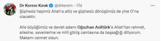 Oğuzhan Asiltürk vefat etti, siyasi isimlerden taziye bildirisi yağdı! Birinci paylaşım Temel Karamollaoğlu'ndan geldi