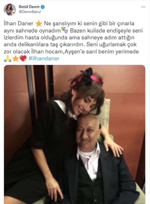 Vefatını ünlü şarkıcı Betül Demir paylaştı! Usta sanatçı İlhan Daner yaşamını yitirdi