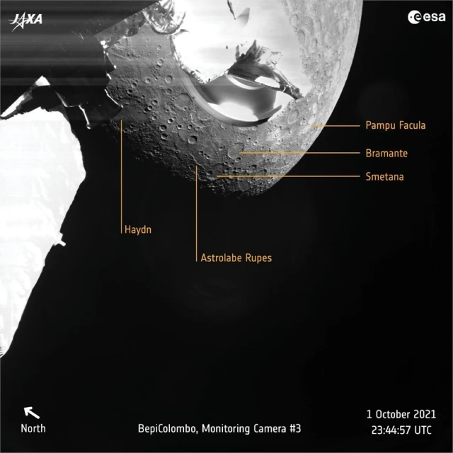 BepiColombo uzay aracı, Merkür'ün birinci fotoğraflarını Dünya'ya gönderdi