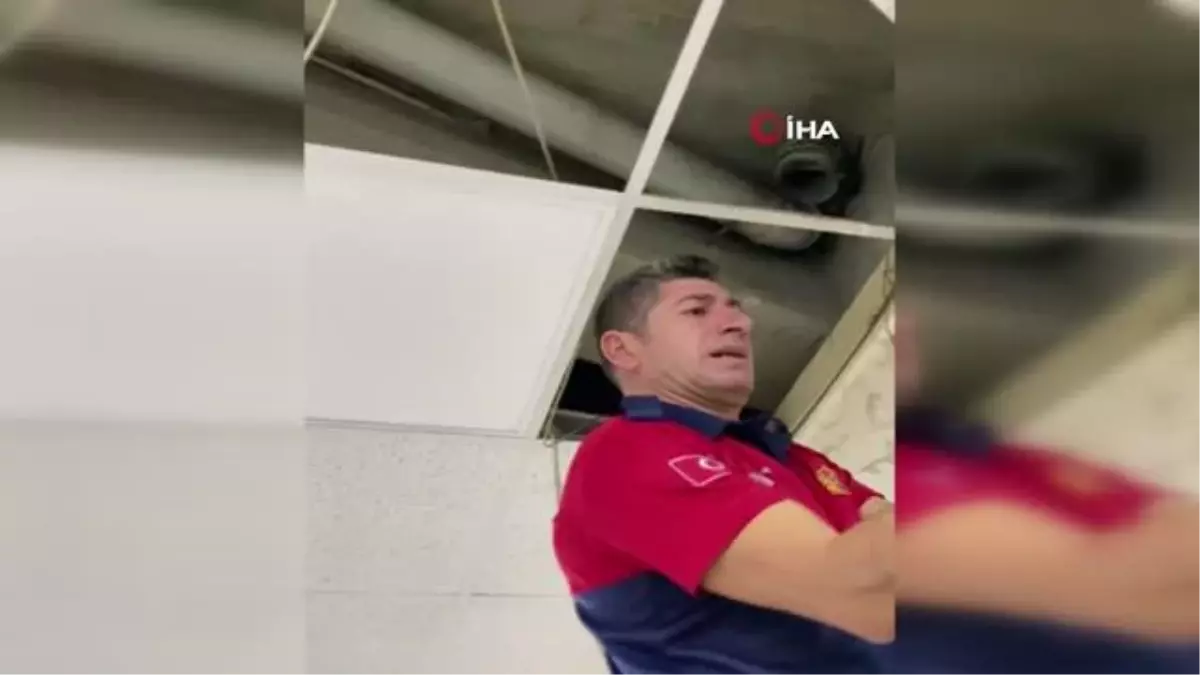 İşyerindeki boruya sıkışan kediyi itfaiye ekipleri kurtardı