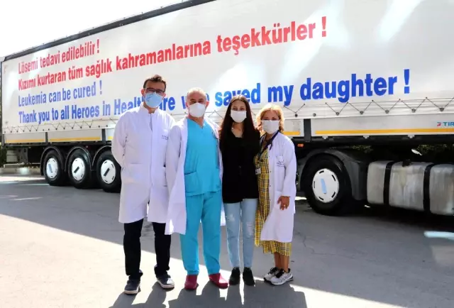 Kızı lösemiden kurtulan baba, doktorlara böyle teşekkür etti