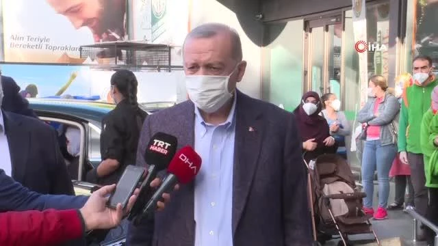 Cumhurbaşkanı Erdoğan, Tarım Kredi Kooperatifi marketinde alışveriş yaptı