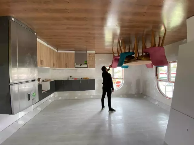 Sakarya'da yapımı süren Ters Ev kent turizmine katkı sağlayacak