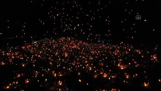 Sky lantern lights festival