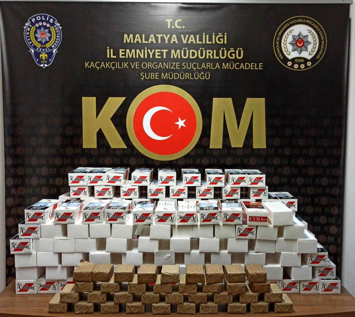 Malatya'da 100 bin adet makaron ele geçirildi
