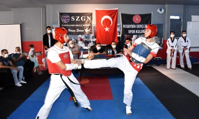 Nusaybin'de 120 taekwondocu yeni kuşaklarına kavuştu