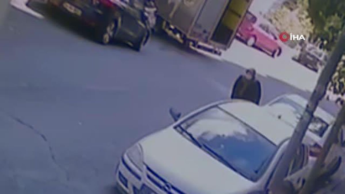 Şişli'de kamyonet dehşet saçtı, ölümden saniyelerle kurtuluş kameraya böyle yansıdı