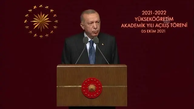 Son dakika haber! Cumhurbaşkanı Erdoğan, 2021-2022 Yükseköğretim Akademik Yıl Açılış Töreni'nde konuştu: (2)