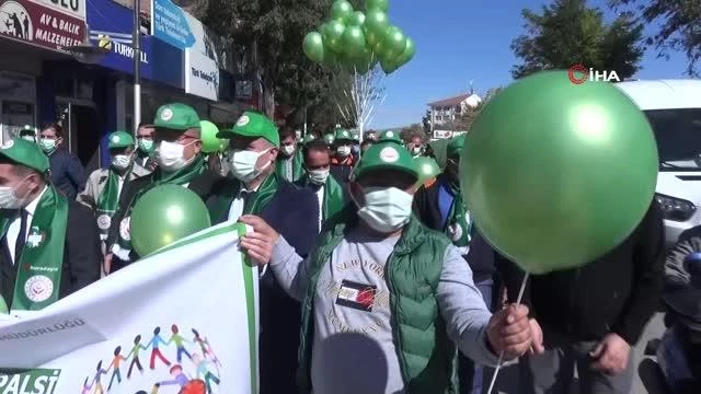 Aksaray'da "Dünya Yeşile Boyanıyor" isimli farkındalık yürüyüşü yapıldı