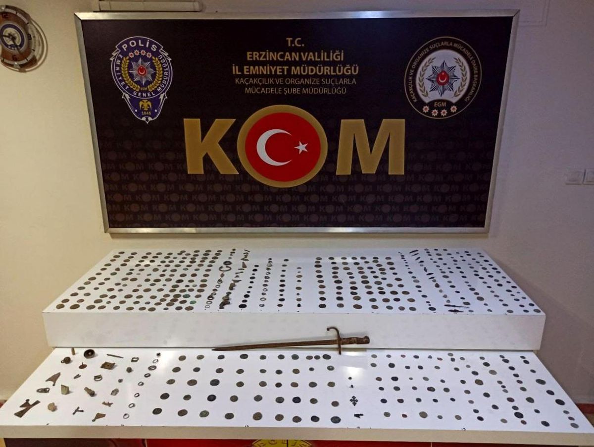 Erzincan'da 543 adet tarihi eser ele geçirildi